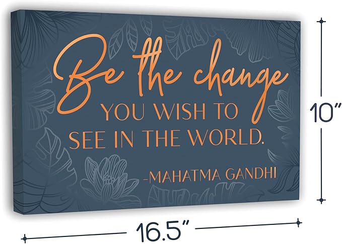 Inspirational Wall Art Framed Canvas - Wall Decor for Bedroom, Office, Living Room- 10 x 16.5 Inch Motivational Print