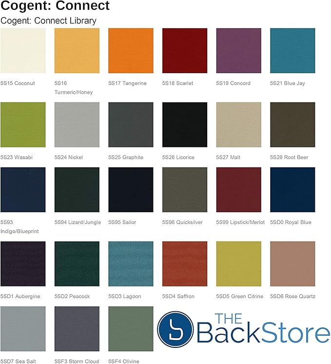 Steelcase Series 1 Office Chair with Headrest, Graphite Frame, Cogent Connect Tangerine, Hard Floor Casters