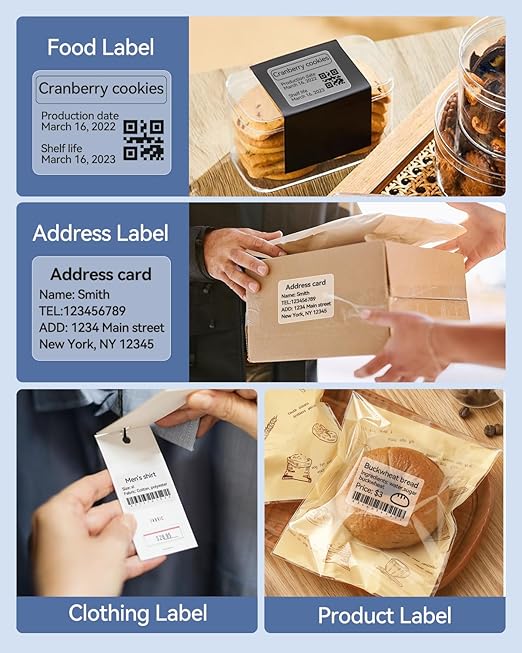 NIIMBOT B1 Label Maker with Tapes,2 Inch Portable Thermal Label Printer for Home Office School Small Business, Address, Clothing, Crafts, Retail,Support Smartphones & PC,Sky Blue