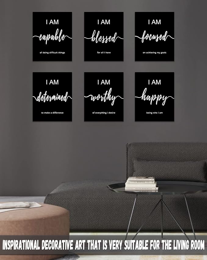 Drsoum Inspirational Wall Art Office Decor, Motivational Wall Art Prints for Office Bedroom Living Room Classroom, 8"x10",FRAMED