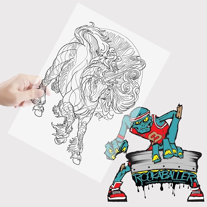 13 x 18 Inch Waterproof Inkjet Transparency Film for Silk Screen Printing (50 sheets)
