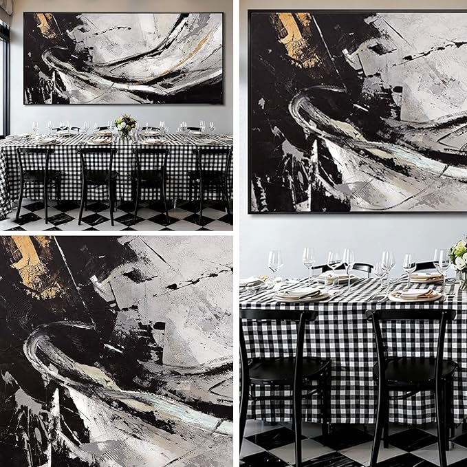 XIANSHOU Abstract Home Wall Decor Contemporary Photo Prints Grey and Black Art Posters 40"x86" Bedroom Artwork for Wall Pictures for Office