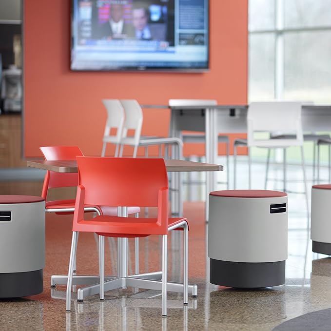 Steelcase Turnstone Licorice Fabric Chair, White