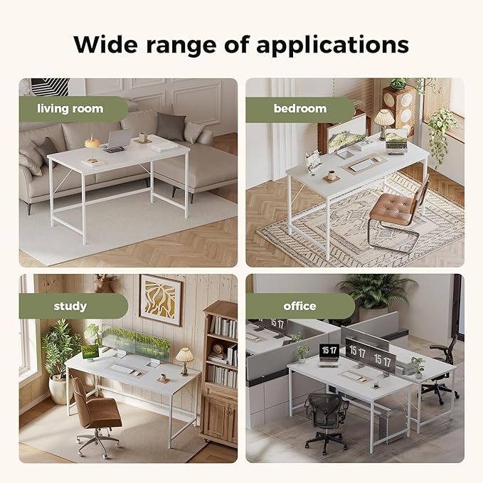 Mericonia 40 inch Computer Desk, Gaming Desk for Small Spaces, Modern Simple Style Table for Home Office, Study Student Writing Table