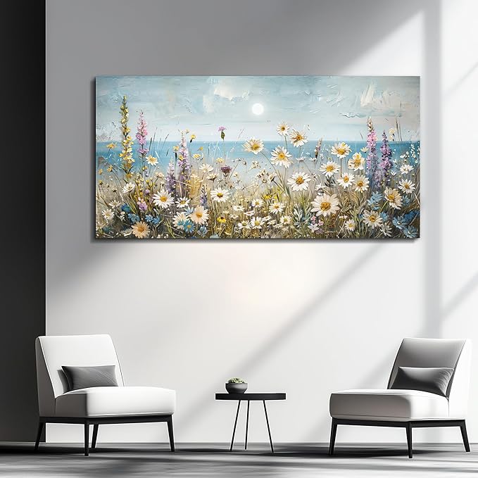 KELIYUAN Large Canvas Wall Decor For Living Room Farmhouse Wall Art For Bedroom Office Decorations Abstract Paintings Flowers Landscape Artwork Pictures Restaurant Home Decor Ready to Hang 30x60In
