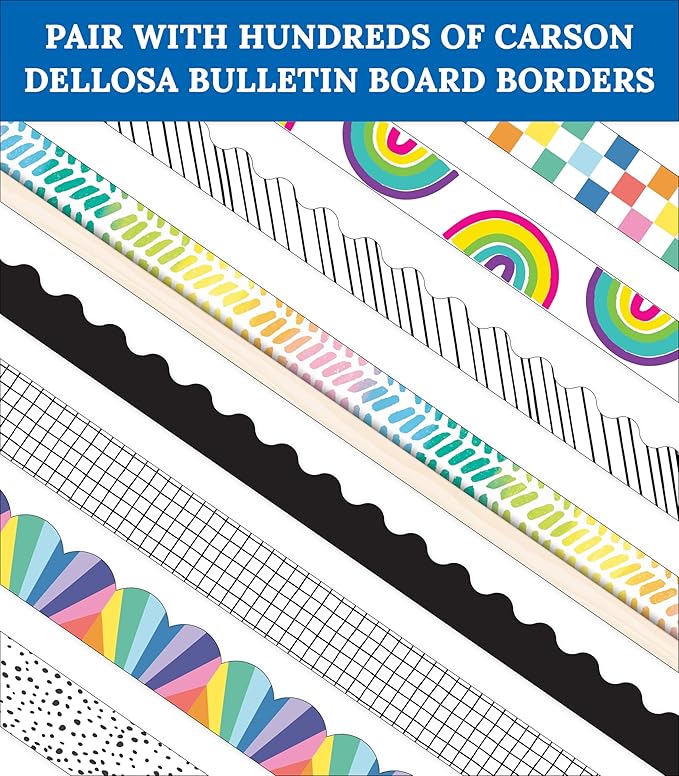 Carson Dellosa Education Bulletin Board Borders and Craft Storage Pocket Chart, 41" x 24.5" Classroom Decor Organizer, Teacher Supplies for Classroom and Office Organization