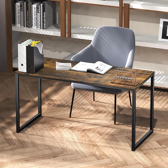 SHW Mission 32-Inch Home Office Computer Desk, Rustic Brown