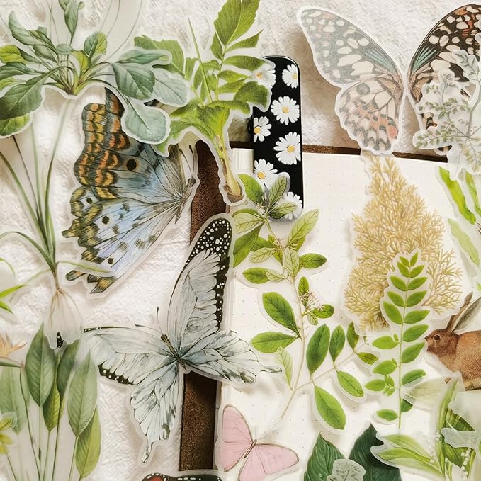 Printable Vellum Sticker Paper for Inkjet & Laser Printer - 25 Sheets 8.5"x11" Full Sheet - Translucent Frosted Matte, Aesthetic Tracing Paper for Scrapbooking, Planners, Bullet Journal, DIY Crafts
