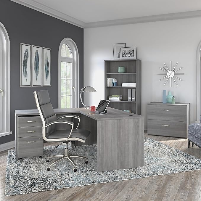 Bush Business Furniture Studio C 60W x 30D Office Desk in Platinum Gray