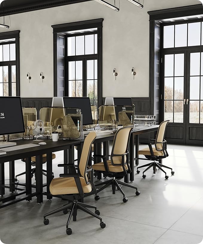 51" Home Office Desk Modern Computer Desk 51.2x23.6x29.5 inches PC Table with Thicken Frame Industrial Style Sturdy Metal Frame Furniture for Writing Gaming Black+Black