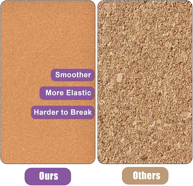 Cork Board Roll, 1/4" (6mm) Thick Cork Boards for Walls, 16"x47"(40x120cm) Cork Board Roll for Office, Home, School(6MM-40120,NO)