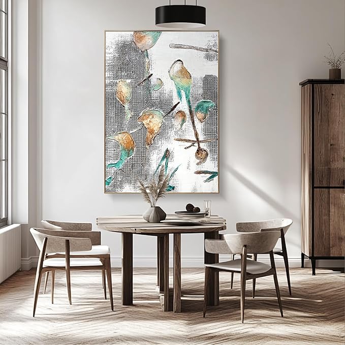 BrightA Large-scale hand-painted wall artworks in natural colors. Large-sized texture-based abstract decorations. Suitable for sofa background walls in living rooms, bedhead walls in bedrooms, corridors, and exhibition hall decorations 27.5"x39.4"