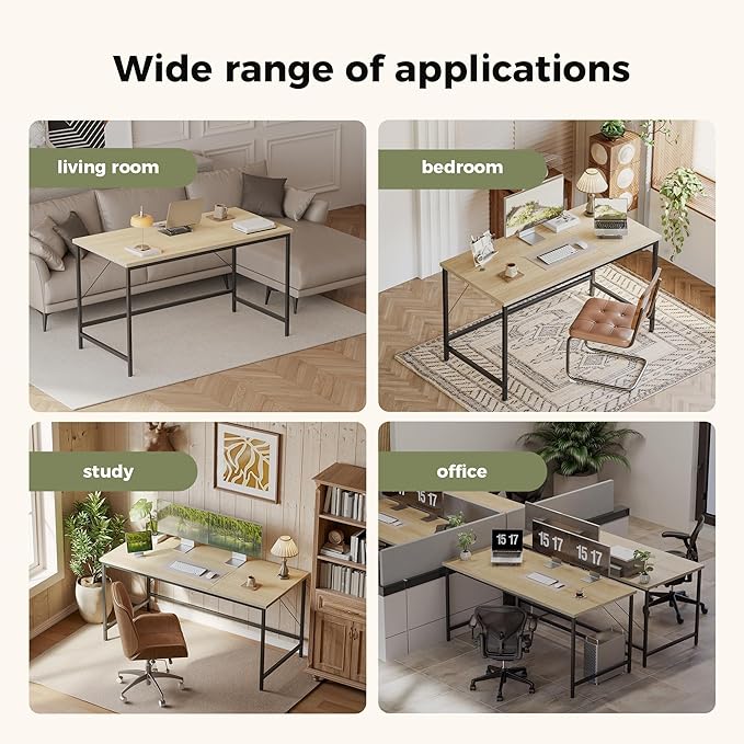 Mericonia 48 inch Computer Desk, Gaming Desk for Small Spaces, Modern Simple Style Table for Home Office, Study Student Writing Table