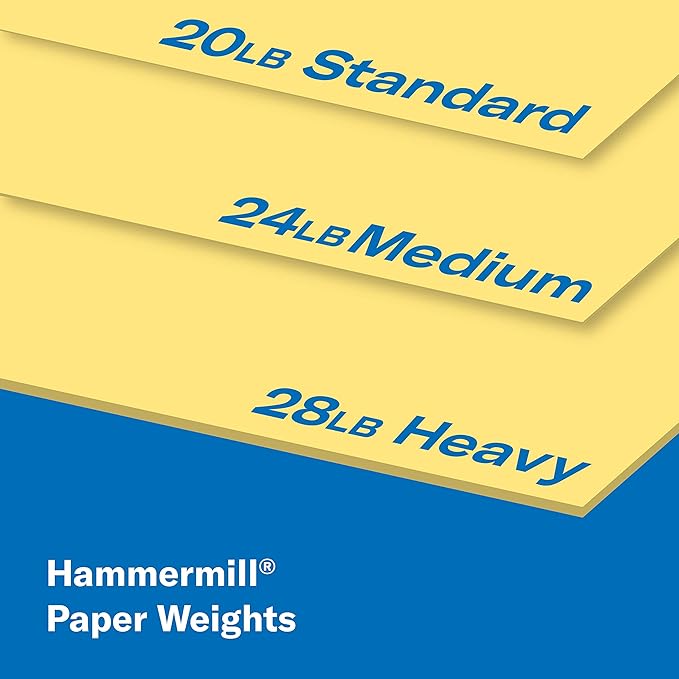 Hammermill Colored Paper, 20 lb Buff Printer Paper, 8.5 x 11-10 Ream (5,000 Sheets) - Made in the USA, Pastel Paper, 103325C
