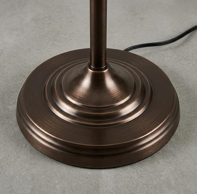 Brightech Caden LED Floor lamp, Great Living Room Décor, Tall Lamp With Swing Arm, Classic Lamp for Living Rooms & Offices, Industrial Standing Lamp for Bedroom Reading - Bronze