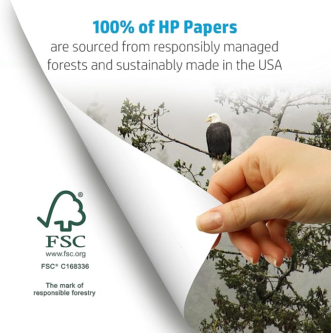 HP Printer Paper | 8.5 x 11 Paper | Copy &Print 20 lb | 1 Ream Case - 500 Sheets| 92 Bright | FSC Certified | 200060