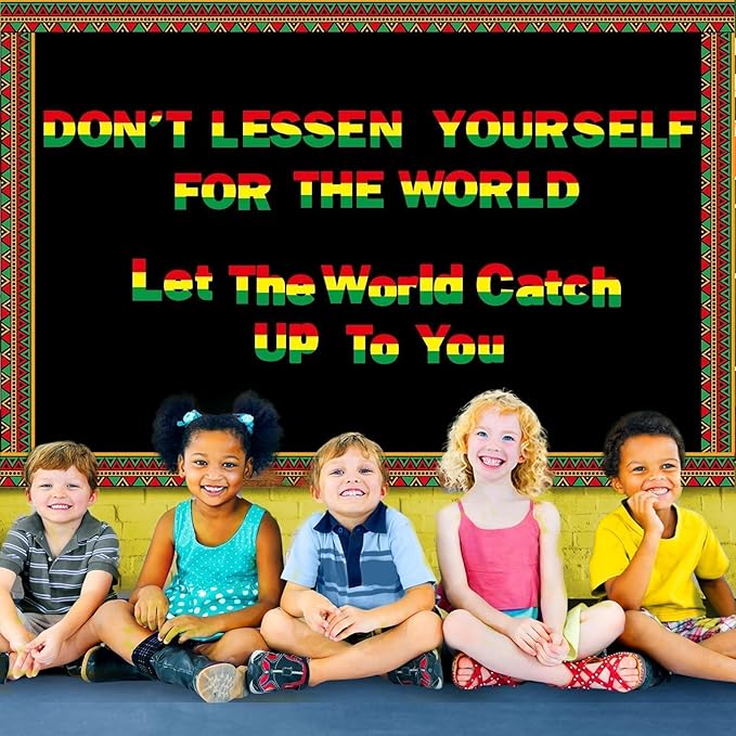 260 PCS Black History Month Bulletin Board Letters and Punctuation Cutout African American Alphabet Chalkboard Decoration Classroom Letter Poster Wall Bulletin Board Display Home School Decor Supplies