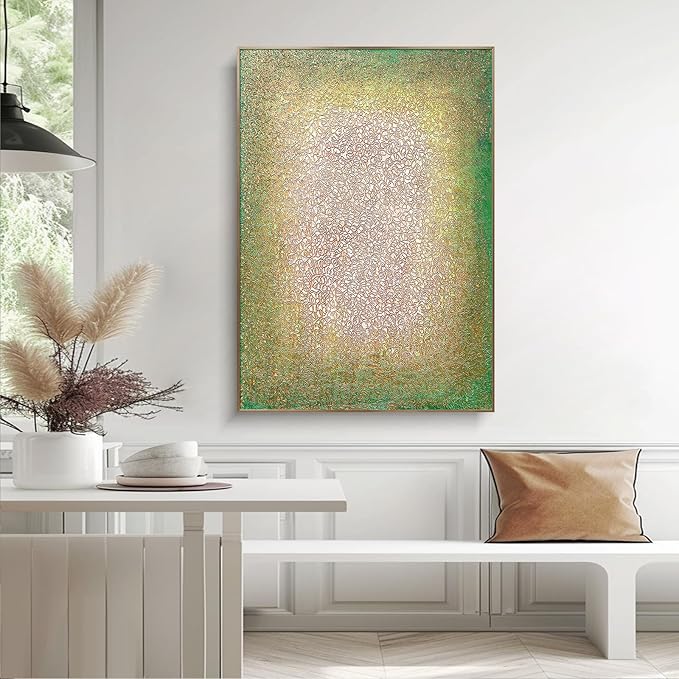 BrightA Large-scale wall hand-painted texture relief artworks - versatile decorative items for bedrooms and living rooms - creating a personalized artistic home environment 67"x98.4"