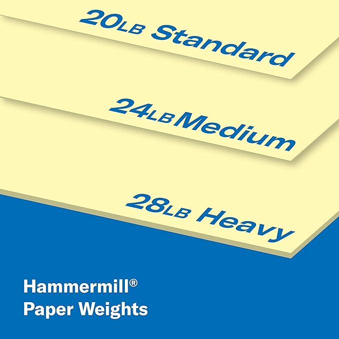 Hammermill Colored Paper, 20 lb Tan Printer Paper, 8.5 x 11-10 Ream (5,000 Sheets) - Made in the USA, Pastel Paper, 102863C