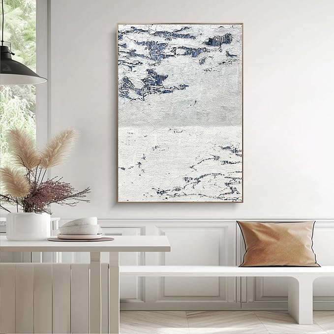 BrightA Large hand-painted abstract wall decorations, suitable for accentuating the artistic atmosphere of the entrance corridor and other wall spaces 59"x84.6"
