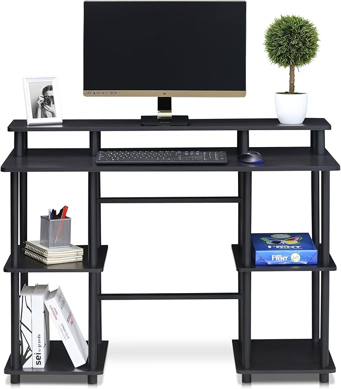 FURINNO Turn-N-Tube computer Desk, Espresso