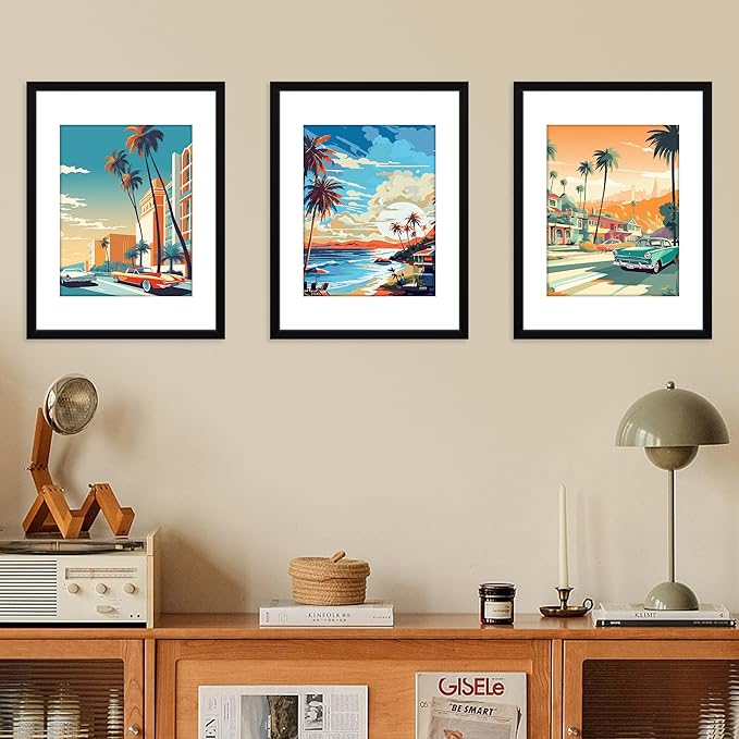 FIXSMITH 12x16 Picture Frame Set of 2, Photo Frame with HD Plexiglass, Display Pictures 8.5x11 with Mat or 11x17 Without Mat, Black Picture Frames Collage Wall Decor, Gallary Wall Frame