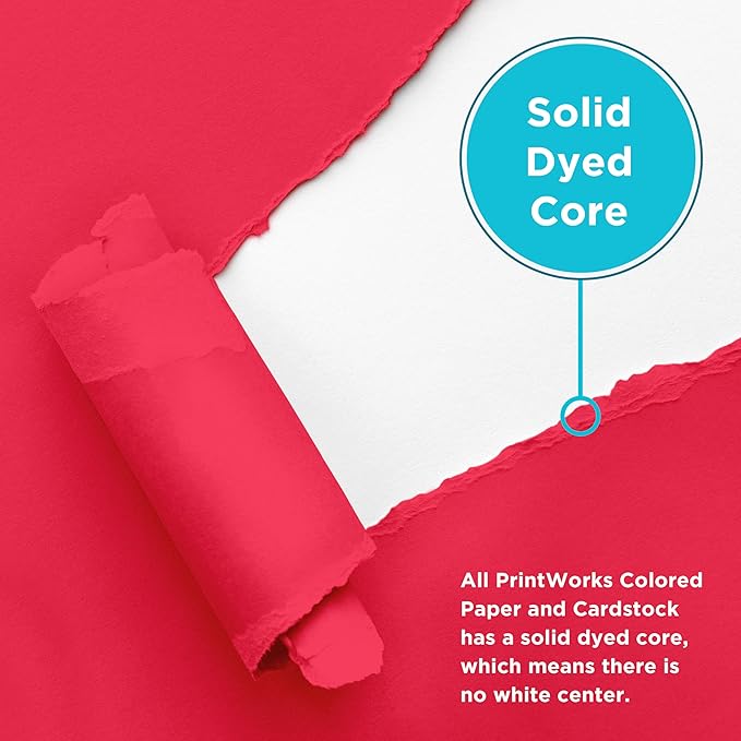 PrintWorks Valentine Paper 8.5" x 11" - 300 Sheets - 4 Colors (Red, Pink, White, & Orchid) - Ideal for School & Craft Projects - Made in The USA - 20 lb/75 GSM, 24 lb/89 GSM, 28 lb/105 GSM (00585)