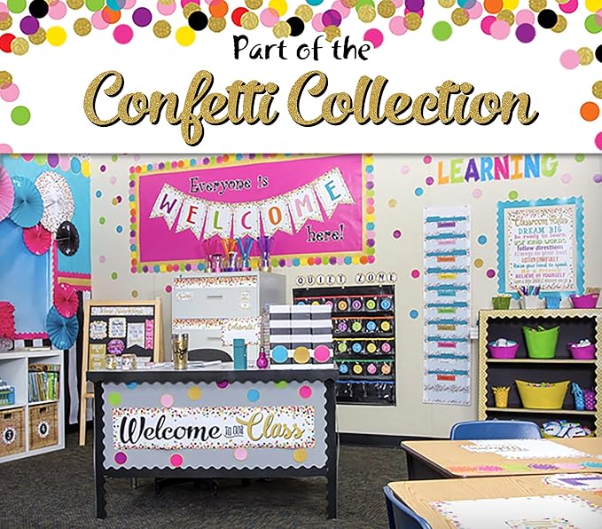 Teacher Created Resources Teal Confetti Better Than Paper Bulletin Board Roll
