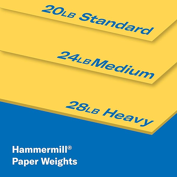Hammermill Colored Paper, 20 lb Goldenrod Printer Paper, 8.5 x 14-10 Ream (5,000 Sheets) - Made in the USA, Pastel Paper, 103150C
