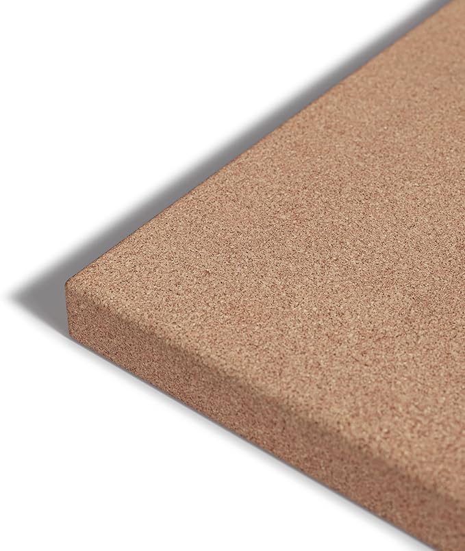 U Brands Cork Canvas Bulletin Board, 24" X 18", Self Healing, Natural Cork Surface, Frameless (2873U00-01)