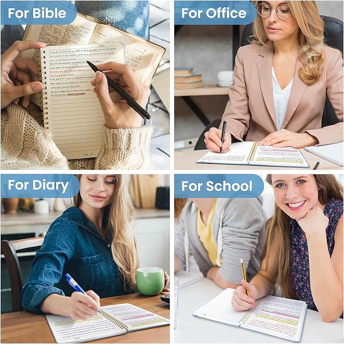 Taja Lined Spiral Journal Notebook for Women & Men, 140 Pages, College Ruled Hardcover Notebook for Work & Note Taking, Journals for Writing, A5(5.7" x 7.9") – Blue