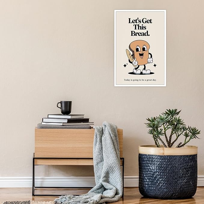 Retro Cute Motivational Canvas Posters Affirmation Positive Quote Wall Art Funny Motivational Inspirational Prints Painting For Office Bedroom Wall Decor 16x24in Unframed