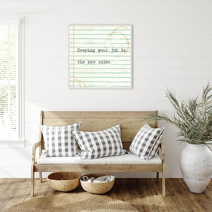 Amanti Art Framed Canvas Wall Art 30x30 Office Snark III by Studio W, Framed Wall Art Canvas, Humor Artwork, Traditional Decor, Large Poster Painting for Living Room, Bedroom, Bathroom, Kitchen,