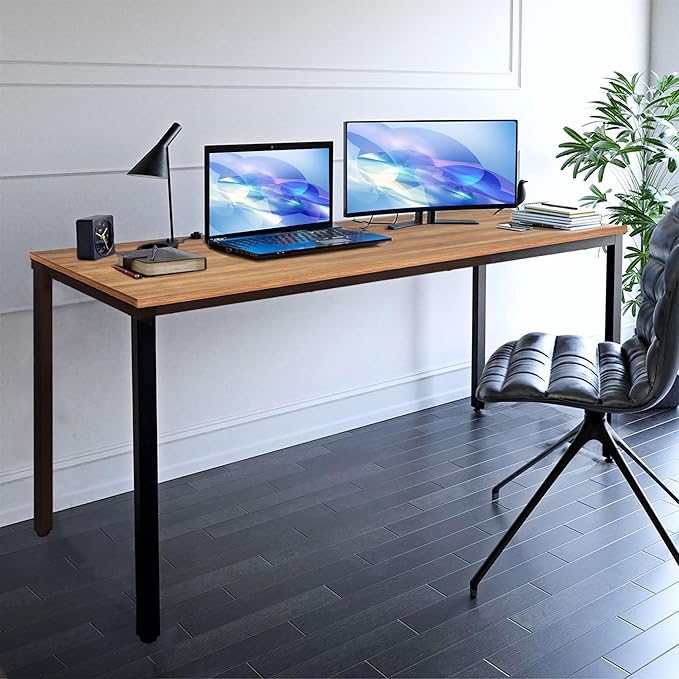 Simple and Sturdy 36X72 inches Computer Desk for 6-8 People Perfect for Work and Study, Multi-Purpose Table for Writing, Dining, and Workstation