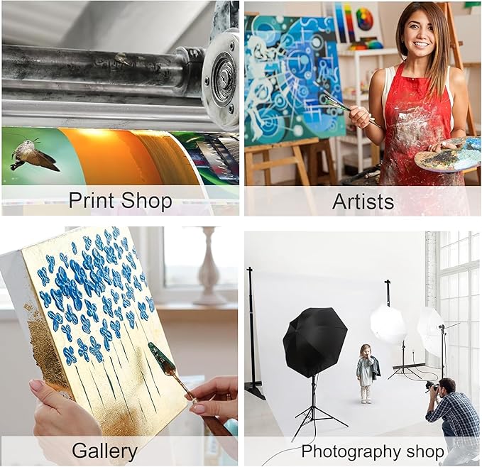 Premium Polyster Matte Canvas Roll (44 in x 40 ft) ,Waterproof Quick Dry,for Photography、Decorative Painting Advertising and Wide Format Inkjet Printing
