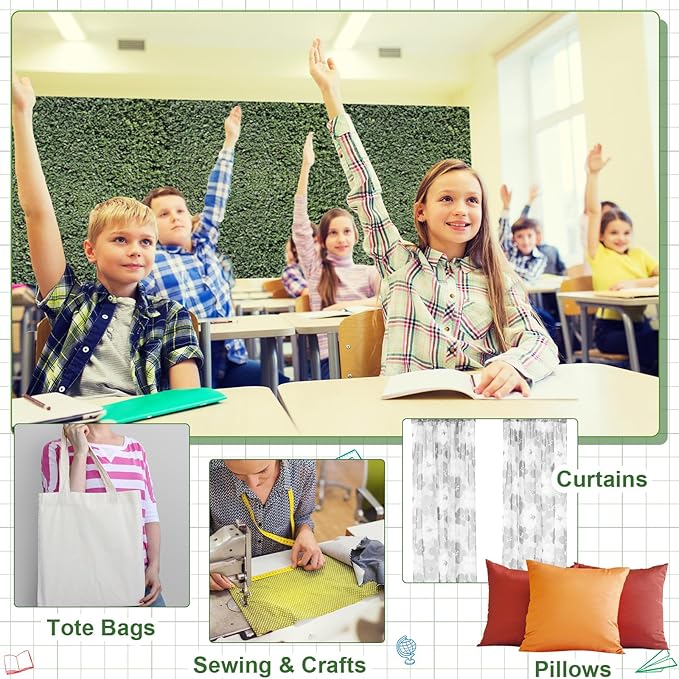 Bulletin Board Paper 48'' x 107'' Class Boards for Classroom Bulletin Boards Everyone is Welcome Classroom Board Decor Pillows Curtains Crafts(Greenery,1 Pc)