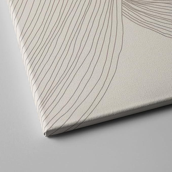 Netural Abstract Wall Art Set of 3,Beige Tones Line Art Prints,Modern Abstract Art Wall Decor Living Room,Minimlist Boho Framed Canvas Artwork,Bohemian Bathroom Bedroom Decor,12x16in