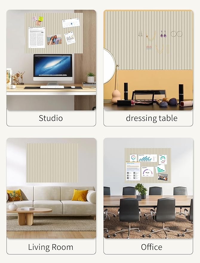 Large Bulletin Board 48"x36" Cork Boards for Walls, 12 Pack Felt Wall Panels Photo Board, Cork Board for Office Home Pin Board
