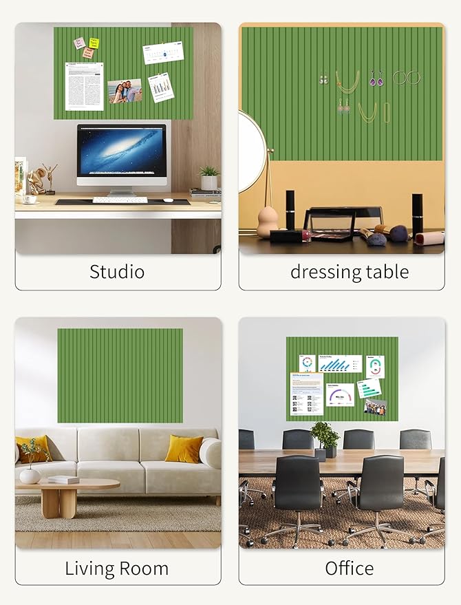 Large Bulletin Board 48"x 24" Cork Boards for Walls, 12 Pack Felt Wall Panels Photo Board, Cork Board for Office Home Pin Board