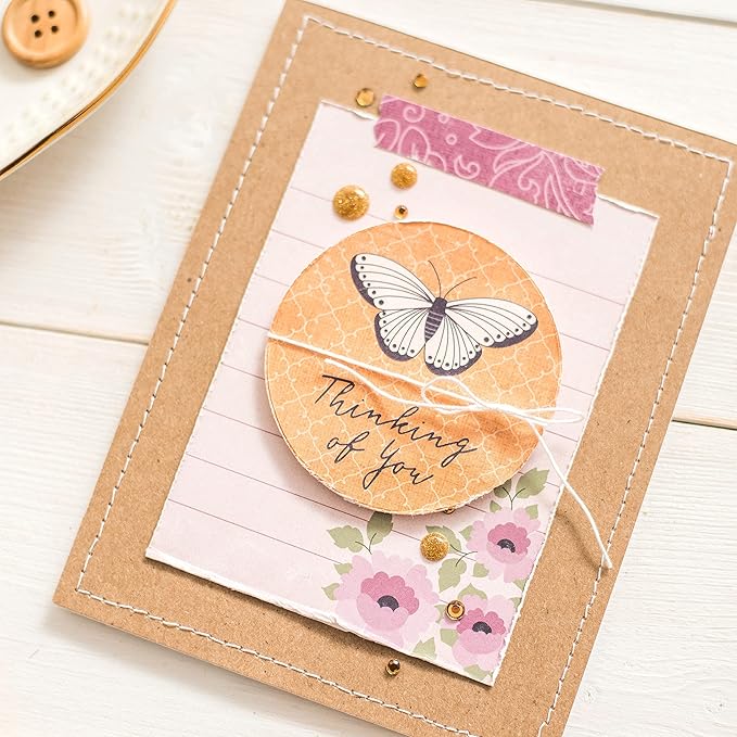 DCWV Printed Cardstock Paper 12x12, 36 Sheets of Scrapbook Paper for Crafts and Card Making, Double Sided Heavy Duty Cardstock with Foil Accents - English Garden