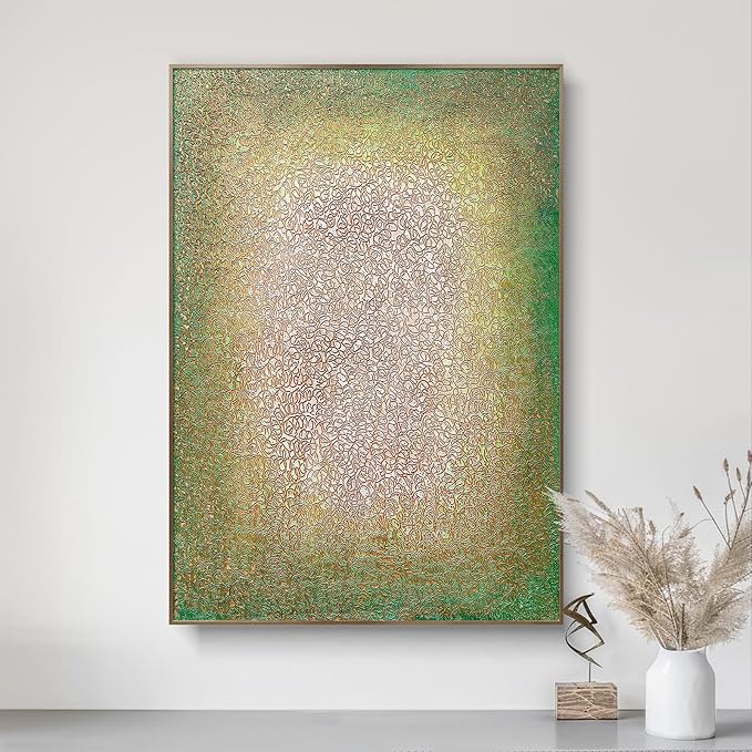 BrightA Large-scale wall hand-painted texture relief artworks - versatile decorative items for bedrooms and living rooms - creating a personalized artistic home environment 39.4"x59"