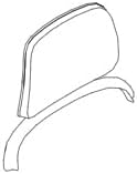 Steelcase Series 1 Headrest ONLY, Seagull Frame with 3D Microknit Fabric (Tangerine)
