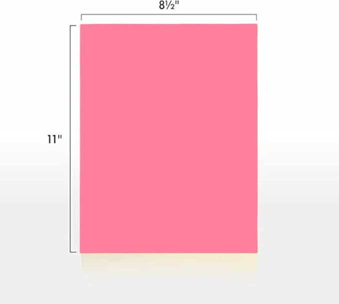 Colored Copy Printing And Writing Paper, 20 pound (75 GSM) 8.5" X 11", Letter Size, 500 Sheets Per Ream. (cherry)