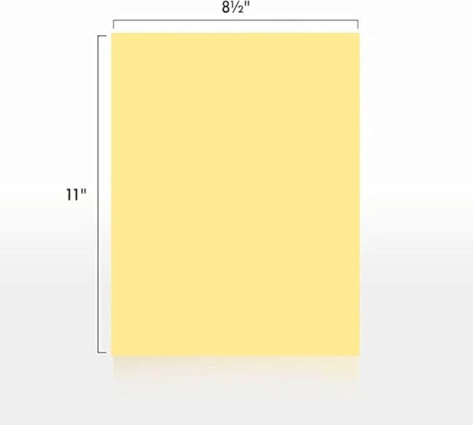Colored Copy Printing And Writing Paper, 20 pound (75 GSM) 8.5" X 11", Letter Size, 500 Sheets Per Ream. (Buff)