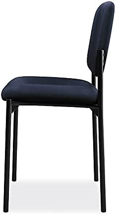 HON Scatter Office Chairs for Guests, Lobby, Waiting Rooms, Armless Stackable Chairs, Comfy Desk Seating, Navy
