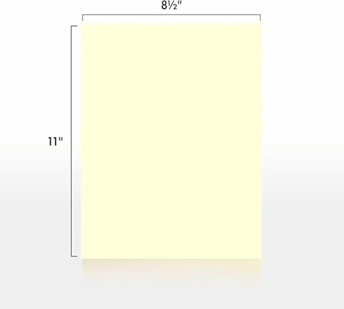 Colored Copy Printing And Writing Paper, 20 pound (75 GSM) 8.5" X 11", Letter Size, 500 Sheets Per Ream. (Ivory)
