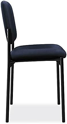 HON Scatter Office Chairs for Guests, Lobby, Waiting Rooms, Armless Stackable Chairs, Comfy Desk Seating, Navy