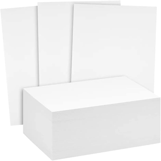 Reskid White Cardstock Thick Paper - Blank Heavy Weight 110 lb Cover Card Stock - 100 Pack (13x19, Inches)