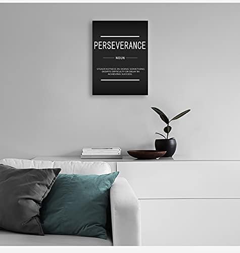 Motivational Poster Inspirational Canvas Wall Art Entrepreneur Quotations Painting Modern Perseverance Inspirational Poster Printing Artwork Office Decoration Frame Ready to Hang[18" W x 24" H]