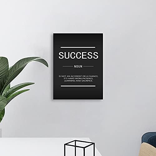 Inspirational Entrepreneur Quotes Poster Success Inspirational Wall Art Painting Canvas Office Artwork Modern Wall Decoration Bedroom Living Room Stretching Frame Ready to Hang[18" W x 24" H]